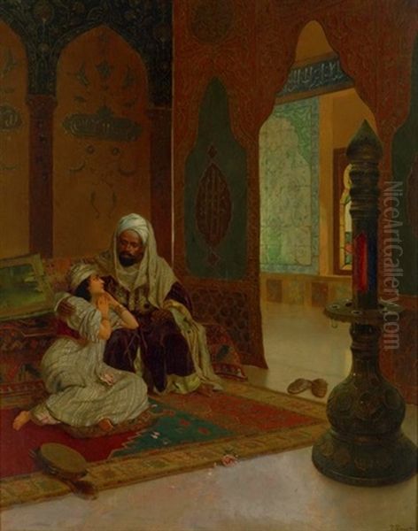 The Couple Oil Painting by Rudolf Ernst