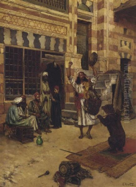 An Afternoon Show Oil Painting by Rudolf Ernst