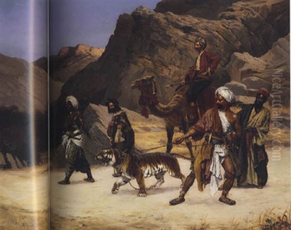 Return From The Tiger Hunt Oil Painting by Rudolf Ernst