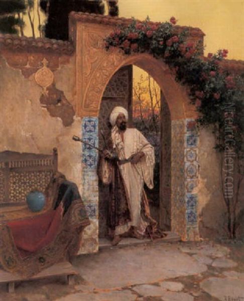 By The Entrance Oil Painting by Rudolf Ernst