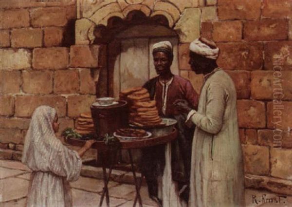 The Street-seller Oil Painting by Rudolf Ernst