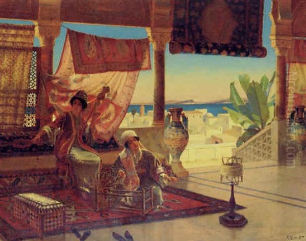 La Terrasse Oil Painting by Rudolf Ernst