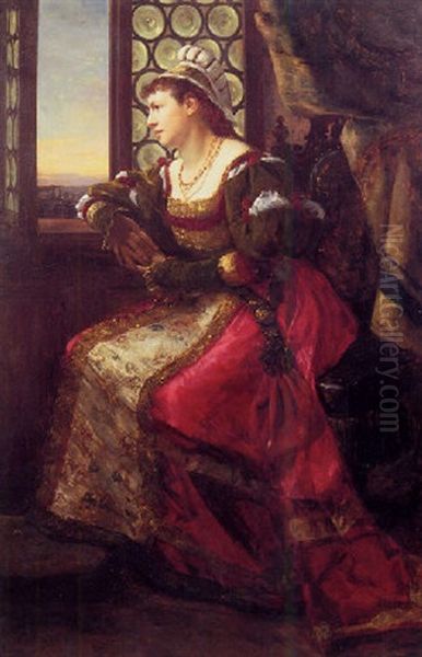 Lady In Waiting Oil Painting by Rudolf Ernst