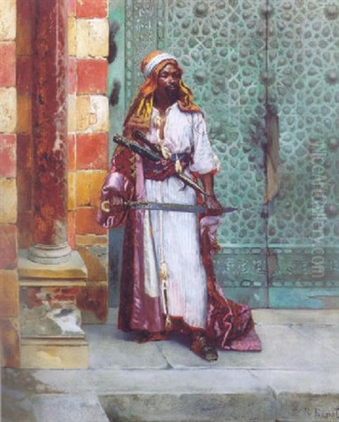 Standing Guard Oil Painting by Rudolf Ernst