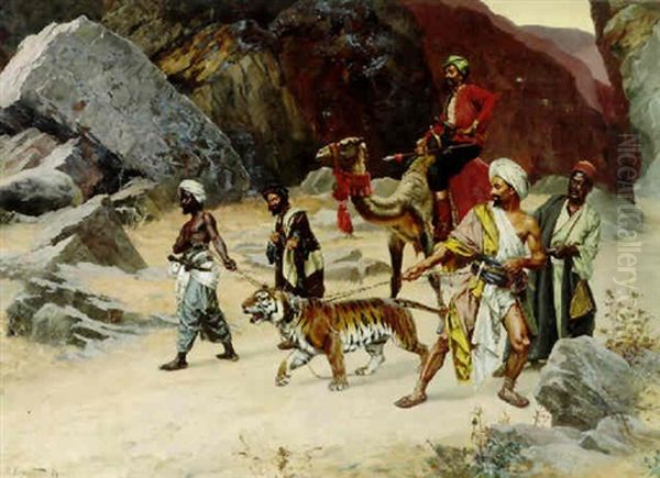 The Captured Tiger Oil Painting by Rudolf Ernst