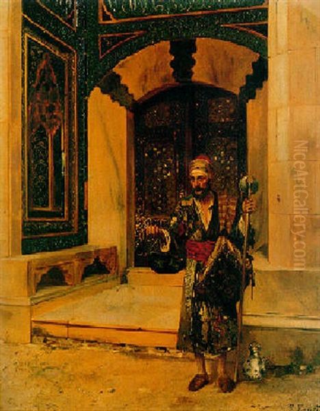 The Beggar Oil Painting by Rudolf Ernst