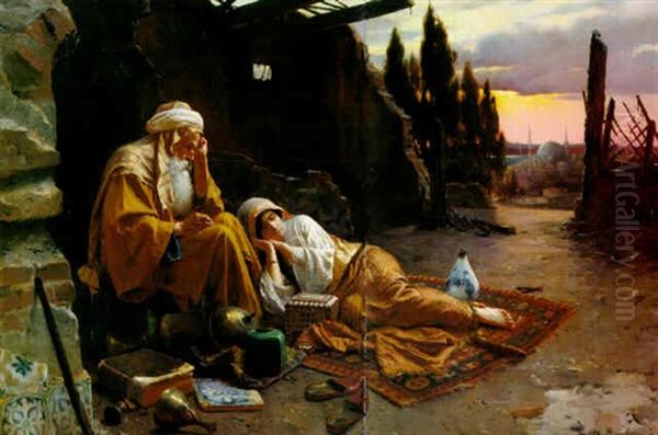 Apres L'incendie, Constantinople Oil Painting by Rudolf Ernst