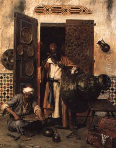 The Metal Worker Oil Painting by Rudolf Ernst