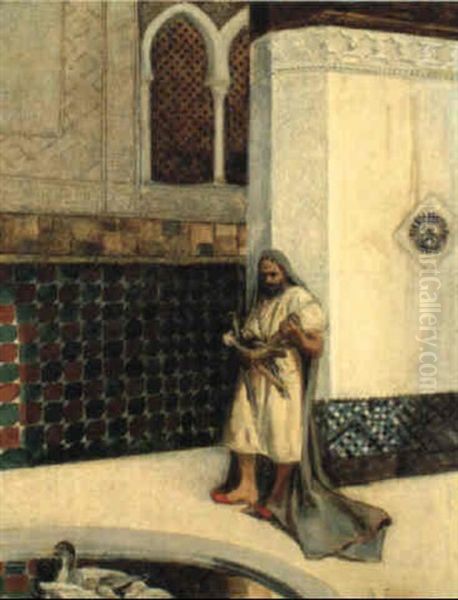 Bewaffneter Araber Oil Painting by Rudolf Ernst