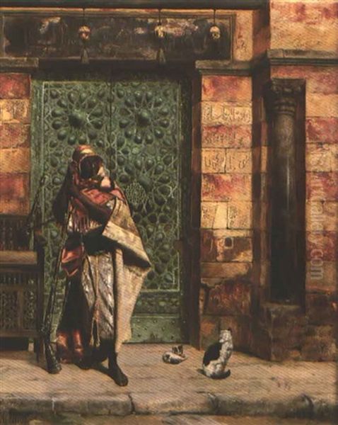 Le Gardien Nubien Oil Painting by Rudolf Ernst