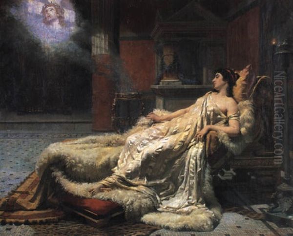 The Dream Of Pilate's Wife, Claudia Procula Oil Painting by Erulo Eroli