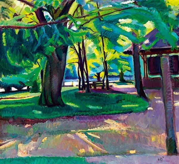 Park, 1912 Oil Painting by Andor Eroes