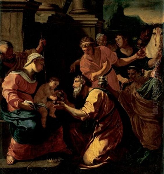 The Adoration Of The Magi Oil Painting by Charles Errard the Elder