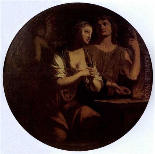 Tobie Et Sara Oil Painting by Charles Errard the Elder