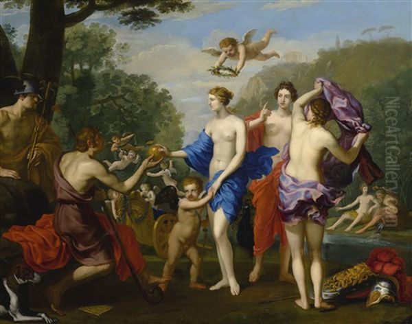 The Judgment Of Paris Oil Painting by Charles Errard the Younger