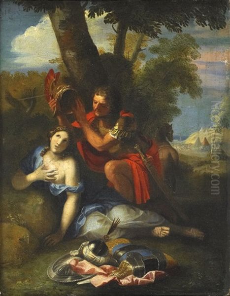 Tancrede Och Ermini Oil Painting by Charles Errard the Younger