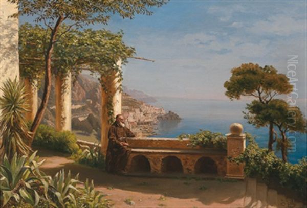 Blick In Die Bucht Von Amalfi Oil Painting by Marie Ertl