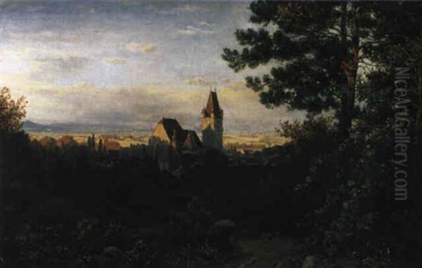 Blick Auf Perchtoldsdorf Oil Painting by Marie Ertl