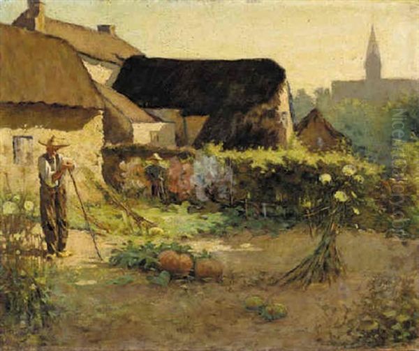 The Vegetable Garden Oil Painting by Edward Frederick Ertz