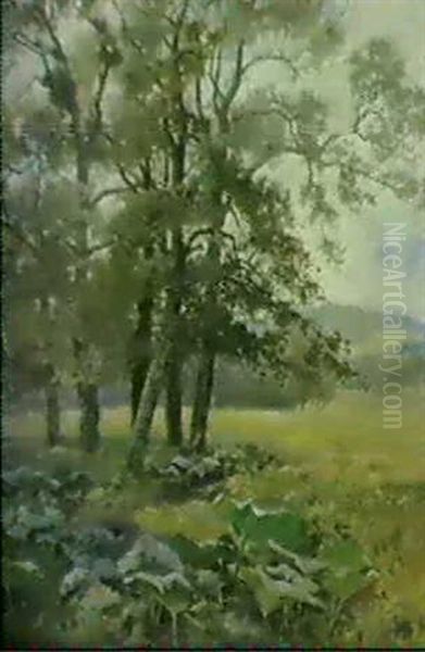 Engelskt Sommarlandskap Oil Painting by Edward Frederick Ertz