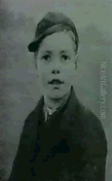 Young Schoolboy Oil Painting by Edward Frederick Ertz