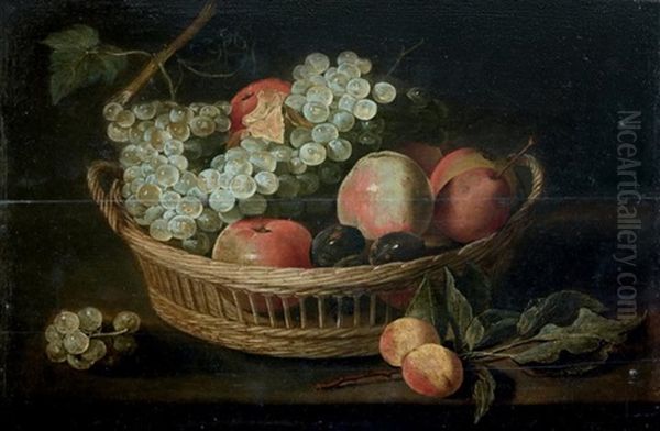 Nature Morte Au Panier De Fruits Oil Painting by Jacob Fopsen van Es