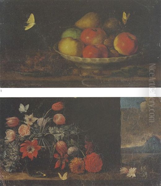 Nature Morte Avec Des Pommes Et Des Noix Oil Painting by Jacob Fopsen van Es