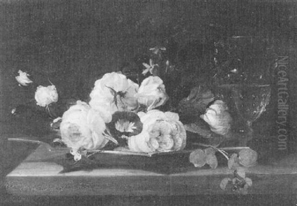 Kleines Stilleben Mit Rosen by Jacob Fopsen van Es