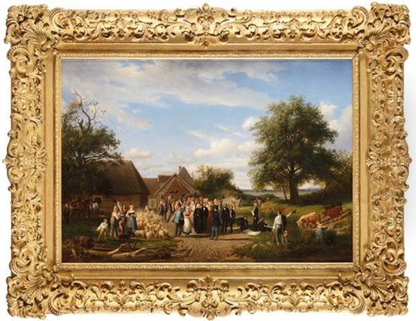 Visite De Louis Napoleon Bonaparte A La Ferme Du Coudray, A Brinon (cher), Lors D