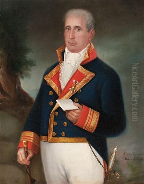 Retrato De Un Militar Oil Painting by Vicente Escobar