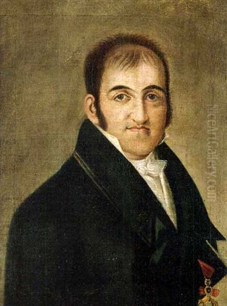 Retrato Del Rey Fernando Vii Con El Toison De Oro Oil Painting by Vicente Escobar