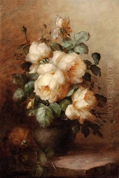 Stillleben Mit Rosen In Vase Oil Painting by Elise Nees Von Esenbeck