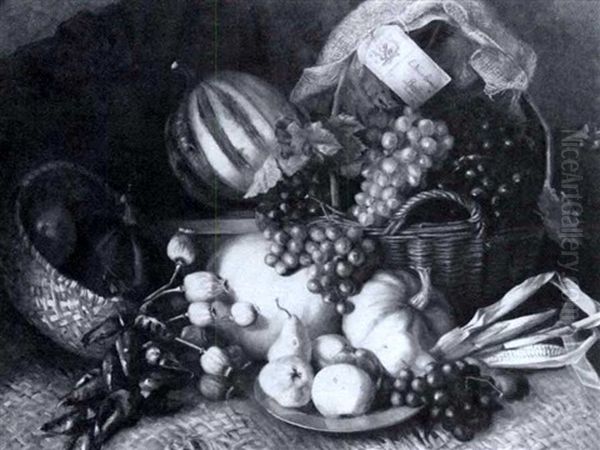 Still Life With An Assortment Of Fruit Oil Painting by Elise Nees Von Esenbeck