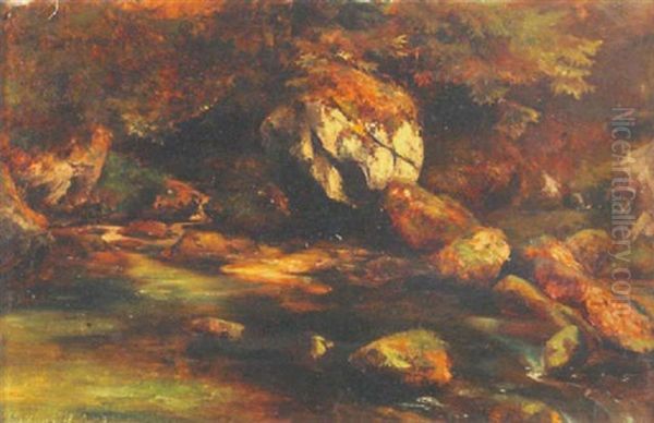 Waldbach Oil Painting by Adele Esinger