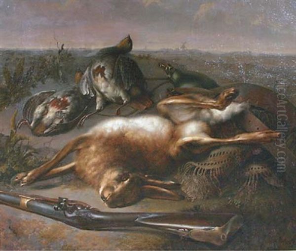 A Fortuitous Hunt Oil Painting by Johannes Esman