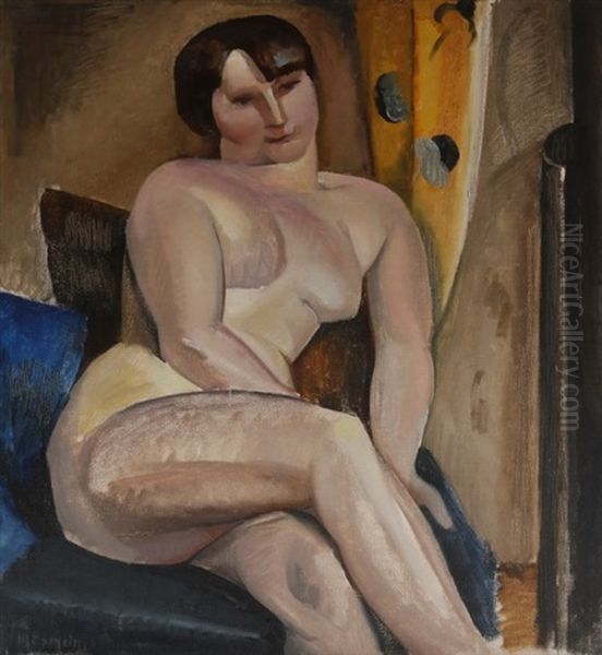 Nu Au Fauteuil Oil Painting by Maurice Esmein