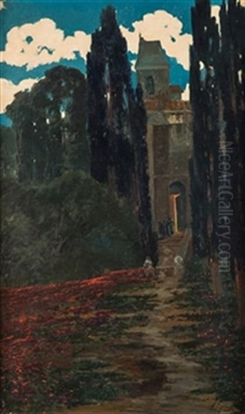 Jardin Al Amanecer Oil Painting by Juan Espina Y Capo