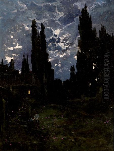 Nocturno Oil Painting by Juan Espina Y Capo