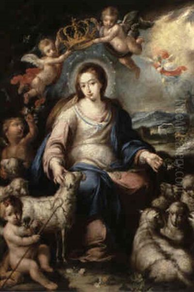 The Coronation Of The Virgin Oil Painting by Juan Bautista de Espinosa