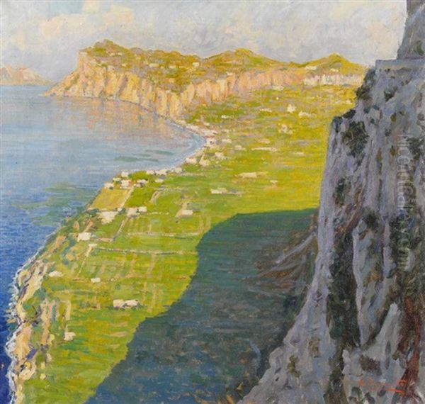 Die Sonnige Kuste Von Capri Oil Painting by Cesare Esposito