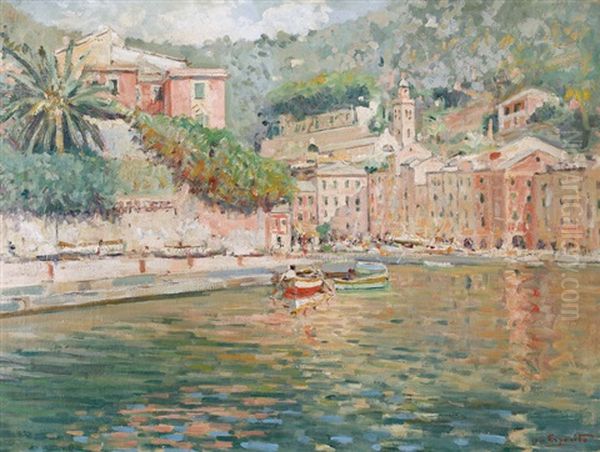 Der Hafen Von Portofino Oil Painting by Cesare Esposito