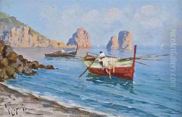 Capri (pair) Oil Painting by Gaetano Esposito