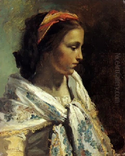 Ritratto Di Ragazza Oil Painting by Gaetano Esposito