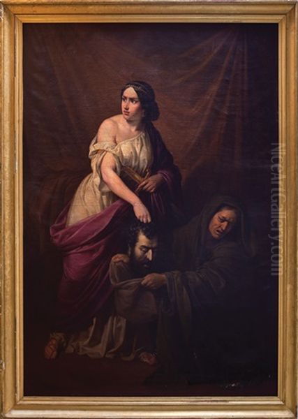 Judit Y Holofernes Oil Painting by Antonio Maria Esquivel Suarez de Urbina