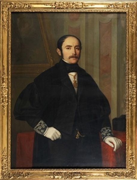 Retrato De Caballero Oil Painting by Antonio Maria Esquivel Suarez de Urbina