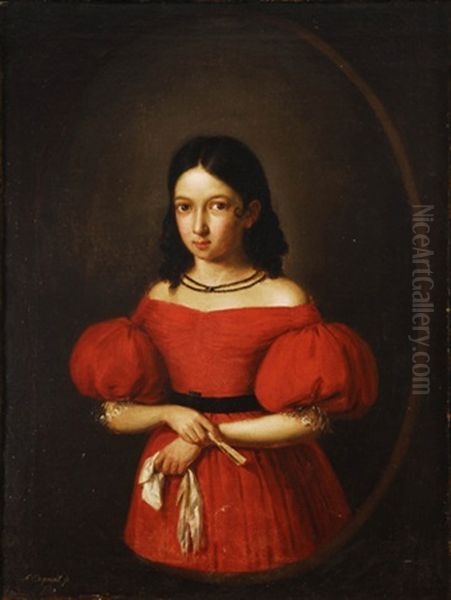 Retrato De La Infanta Maria Luisa Teresa De Borbon Oil Painting by Antonio Maria Esquivel Suarez de Urbina