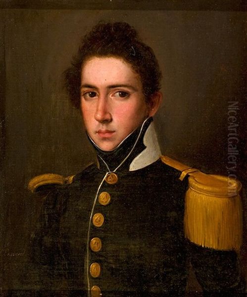 Retrato De Un Joven Militar Oil Painting by Antonio Maria Esquivel Suarez de Urbina