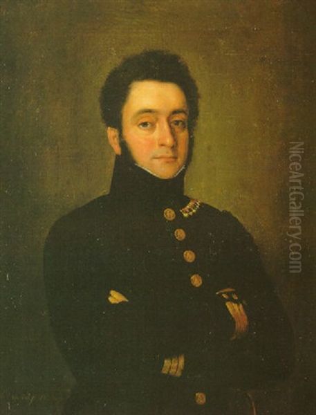 Retrato De Militar Oil Painting by Antonio Maria Esquivel Suarez de Urbina