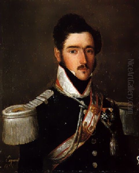 Retrato Del Capitan D. Luis De Zaldivar Oil Painting by Antonio Maria Esquivel Suarez de Urbina