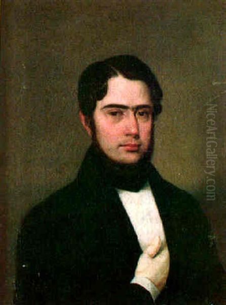 Retrato De Caballero Oil Painting by Antonio Maria Esquivel Suarez de Urbina